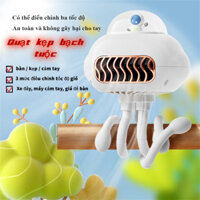 Quạt Octopus có thể dùng làm quạt USB cầm tay, quạt nhỏ, xe đẩy, dòng quạt mini sạc cầm tay để bàn