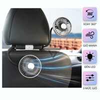 Quạt ÔTô Làm Mát Ghế Sau, Chân USB Quạt 2 Đầu Xoay 360° gắn ghế, Điều chỉnh - Tốc Độ Dễ Dàng - Chất liệu Bền Đẹp
