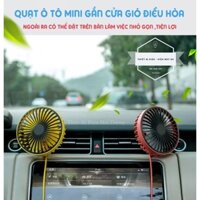 Quạt ÔTÔ Mini GXZ-F829,F-406 - Gắn Cửa Điều Hòa - 3 Chế Độ Gió - Xoay 360 Độ - Chân Cắm USB, Còn Có Thể Để Bàn Làm Việc