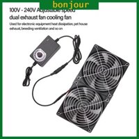 Quạt PC chạy bằng USB BON 2x 120mm 100-240V Quạt làm mát luồng không khí 20CFM cho bộ định tuyến