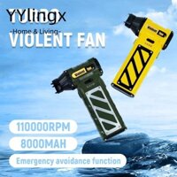 Quạt phản lực Mini YYLINGX, Máy thổi bụi di động có thể điều chỉnh tốc độ có thể sạc lại USB, luồng khí mạnh mẽ 110000Máy thổi khí bạo lực RPM Động cơ không chổi than