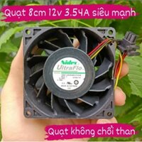 Quạt phản lực siêu mạnh 8cm x 8cm x 3.8cm 12v 5.52A , 4.54A và 3.54A
