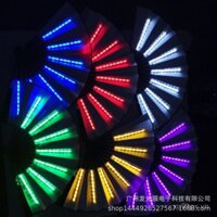 Quạt phát sáng LED, thiết bị disco, đèn đêm đầy màu sắc, quạt gấp, đạo cụ biểu diễn tiệc bar, quạt đầy màu sắc