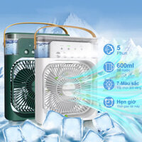 Quạt Phun Sương 600Ml Để Bàn Làm Mát Có Chế Độ Hẹn Giờ Tích Hợp Đèn Led Dễ Sử Dụng