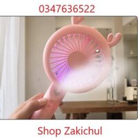 QUẠT PHUN SƯƠNG Cầm Tay Quạt Mini Tích Điện Phun Sương Hơi Nước Tạo Ẩm 1200mAh - Hàng Chuẩn