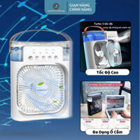 Quạt phun sương để bàn mini có gioăng ở nắp và có chân, quạt điện làm mát nhựa ABS bền bỉ