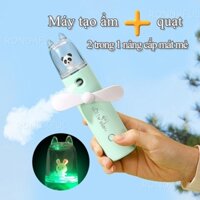Quạt Phun Sương Mini Cầm Tay 3 Chế Độ Thiết Kế Hình Thỏ Dễ Thương Kèm Sạc Tiện Dụng Mang Theo Du Lịch