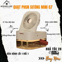 Quạt phun sương mini để bàn Q7, quạt hơi nước cao cấp, khay chứa nước lớn 2.5L | Quạt gấp gọn - Kima - Hàng mới về