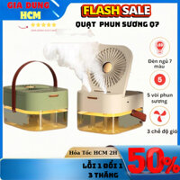 Quạt phun sương mini để bàn Q7, quạt hơi nước cao cấp, khay chứa nước lớn 2.5L | Quạt gấp gọn - GiaDungHCM