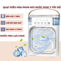 Quạt Phun Sương Tạo Ẩm Làm Mát Để Bàn Thông Minh Có Đèn Ngủ Hẹn Giờ Quạt Điều Hòa Hơi Nước Mini, Tạo Ẩm Làm Mát