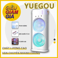 quạt phun sương tích điện, quạt phun sương 2 tầng có đèn led, quạt phun sương 3 vòi dung tích 400ml kiểu mới