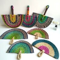 Quạt Rong Biển Dệt Tay Việt Nam Thiên Đường Quạt Dệt Tay Phong Cách Dân Tộc Đặc Điểm Treo Tường Trang Trí Quạt Khiêu Vũ Đạo Cụ Biểu Diễn Quạt Rong Biển Dệt Tay Thiên Đường Quạt Quay Tay Phong Cách Dân Tộc Nhân Vật