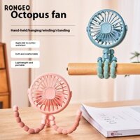 Quạt RONGEO Đa Năng Sinh Viên Trẻ Em Di Động usb Sạc Pin lithium Bạch tuộc mini Quạt Nhỏ