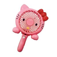 Quạt sạc 2in1 cầm tay để bàn hello kitty