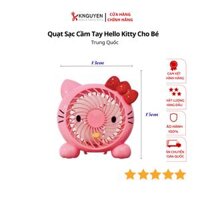 Quạt Sạc Cầm Tay Hello Kitty Cho Bé