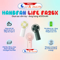 Quạt sạc cầm tay mini JisuLife HandFan Life3 FA20X Pin4000mAh, Sạc Nhanh, vỏ ABS - Hàng chính hãng
