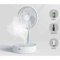 Quạt sạc đa năng tích điện, đảo qua lại gốc 140 độ, REMOTE, đèn ngủ, phun sương siêu tiện dụng - có thể gấp gọn