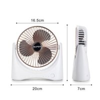 Quạt Sạc Để Bàn Super Fan 3 Chế Độ, Quạt Để Giường Sử Dụng Cổng Sạc USB Tiện Dụng