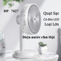Quạt Sạc Điện Có Đèn LED Loại Lớn DP-7627 điện nước chú Hội