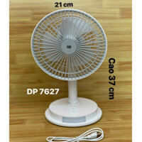 Quạt sạc điện để bàn DP-7627. Quạt sạc để bàn tích điện có đèn led đa năng DP 7627 - quạt mạnh, dễ di chuyển, kiểu dáng