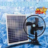 quạt sạc điện loại lớn Quạt năng lượng mặt trời xe ngoài trời hộ gia đình quạt nhỏ mọng nước thông gió quạt nhỏ câu cá lắc đầu quạt tích điện korichi