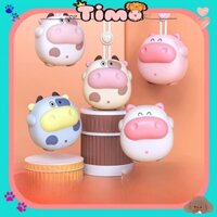 Quạt Sạc Điện Mini Để Bàn Cầm Tay Gấp Gọn Bò Sữa Timo  DDQ05