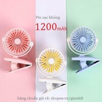 Quạt sạc điện mini gió lớn, xe đẩy, nôi cũi, bàn học, dễ mang theo, có đèn.
