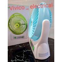 Quạt sạc DP để bàn, pin trâu, tích hợp đèn led, 3 tốc độ gió