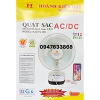 QUẠT SẠC HONJIANDA-301 ( 2 Bình )