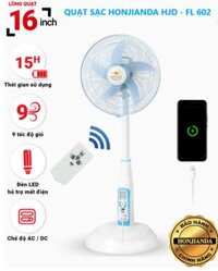 QUẠT SẠC HONJIANDA HJD – FL 602 – 2 BÌNH 6V