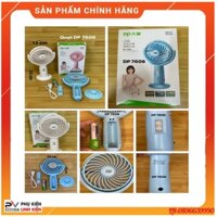 Quạt sạc kiêm đèn pin siêu sáng cầm tay mini để bàn cao cấp nhỏ gọn tiện dụng DP-7606