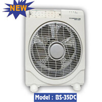 Quạt sạc Komasu 2 ắc quy BS-35DC