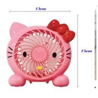 QUẠT SẠC MINI CẦM TAY HELLO KITTY, quạt tích điện mini giá rẻ sạc điện cầm tay hoặc  gập gọn để bàn