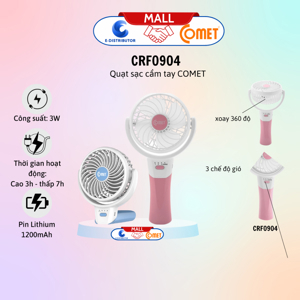 Quạt sạc mini đa năng Comet CRF0904B