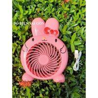 Quạt Sạc Mini Để Bàn Hình Thỏ Siêu Mát