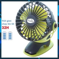 Quạt sạc mini - pin trâu thời gian lên tới 32h, 6400 mAH chính hãng MASTELA - cầm tay - kẹp xe đẩy cho bé, để bàn