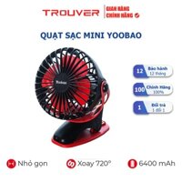 Quạt Sạc Mini Tích Điện dùng 32 giờ YOOBAO Y-F04 6400mAh nhỏ gọn tiện lợi thời gian sử dụng lâu - TROUVER STORE OFFICE