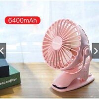 Quạt sạc mini xoay góc 720 độ, đế kẹp đa năng hoặc đặt bàn, với 4 nấc điều chỉnh gió YOOBAO F04 6400MAH - Hồng
