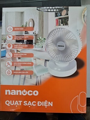 Quạt sạc Nanoco NRF6215P