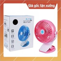 Quạt Sạc Pin Tích Điện F168 Chân Kẹp Bàn Kẹp Xe Đẩy Xoay 360 Độ, 3 Tốc Độ Gió, Màu Sắc Đa Dạng Sử Dụng An Toàn 4.9