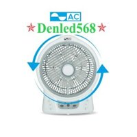 Quạt sạc tích điện AC dạng hộp có đèn led, Quạt để bàn văn phòng ARF03D106