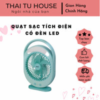Quạt sạc tích điện có đèn led KM-F0336 thời gian sử dụng lên đến 5H - Siêu bền, mát, tiết kiệm điện