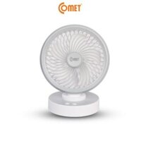 Quạt Sạc Tích Điện Để Bàn Đa Năng COMET CRF1506 7W, 4 Cấp Độ Gió, Xoay 90 Độ, 2 pin rời 18650 Lithium 1500mAh Để Bàn Văn Phòng