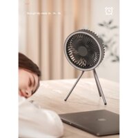 Quạt sạc tích điện di động có đèn LED cắm trại dã ngoại Retro Vissko DQ212