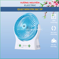 Quạt sạc tích điện DP DP-7605 tích hợp đèn LED chiếu sáng loại quạt lớn gió rất mạnh pin cực lâu- Vương Nguyên Electric