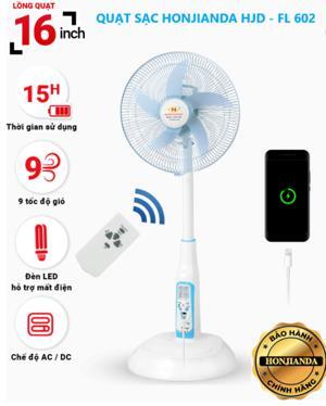 Quạt sạc tích điện Honjanda HJD- FL602