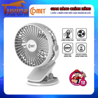 Quạt Sạc Tích Điện Mini Comet CRF0705 Kẹp bàn, Kẹp Xe Đẩy, Để Bàn,.. Xoay 360 Độ - Hàng chính hãng