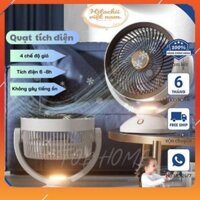Quạt sạc tích điện mini để bàn văn phòng, quạt lưu thông không khí gồm 4 tốc độ gió thoảng bảo hành 12 tháng