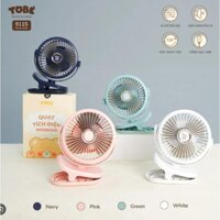 Quạt Sạc Tích Điện Mini Pin 10000Mah Tobe Thích hợp cho máy tính để bàn, trường học, văn phòng , xe đẩy cho bé