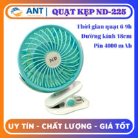 Quạt sạc tích điện pin trâu, quạt kẹp có nút chỉnh tốc độ gió, ND-225